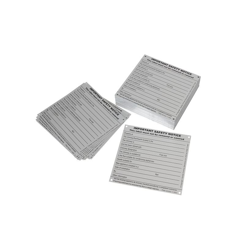 Chimney Notice Plate